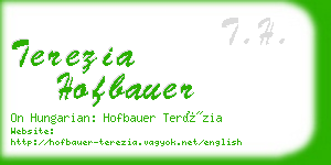 terezia hofbauer business card